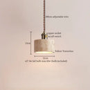 GobekUsa LED Pendant Light Yellow Travertine Modern Hanging Lampara