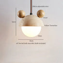 GobekUsa LED Pendant Light Yellow Travertine Modern Hanging Lampara