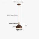 GobekUsa LED Pendant Lights Bar Decor Yellow Travertine Stone Wood Hang Lamp