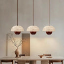 GobekUsa LED Pendant Lights Bar Decor Yellow Travertine Stone Wood Hang Lamp