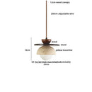 GobekUsa LED Pendant Lights Bar Decor Yellow Travertine Stone Wood Hang Lamp