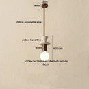 GobekUsa LED Pendant Lights Bar Decor Yellow Travertine Stone Wood Hang Lamp