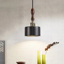 GobekUsa LED Pendant Lights Black Travertine Table Hanging Lamp for Bedroom Living Dining Room
