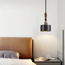 GobekUsa LED Pendant Lights Black Travertine Table Hanging Lamp for Bedroom Living Dining Room