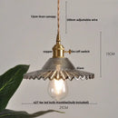 GobekUsa LED Pendant Lights Green Glass Copper Socket with Walnut Wood - Nordic Modern