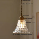 GobekUsa LED Pendant Lights Green Glass Copper Socket with Walnut Wood - Nordic Modern