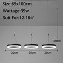 GobekUsa LED Pendant Lights: Modern Black & White Acrylic Fixture with Remote Control