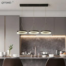 GobekUsa LED Pendant Lights: Modern Black & White Acrylic Fixture with Remote Control