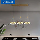 GobekUsa LED Pendant Lights: Modern Black & White Acrylic Fixture with Remote Control