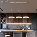 GobekUsa LED Pendant Lights: Modern Black & White Acrylic Fixture with Remote Control