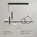 GobekUsa LED Pendant Lights: Modern Minimalist Chandelier with Remote Control, Ideal for Kitchen, Dining, Office