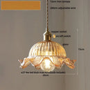 GobekUsa LED Pendant Lights with Blue Glass & Brass Knob Switch for Modern Home Decor