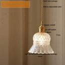 GobekUsa LED Pendant Lights with Blue Glass & Brass Knob Switch for Modern Home Decor