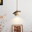 GobekUsa LED Pendant Lights Wood Home Decor Yellow Stone Globe Hanging Lamp