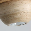 GobekUsa LED Pendant Lights Wood Home Decor Yellow Stone Globe Hanging Lamp