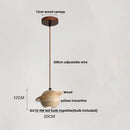 GobekUsa LED Pendant Lights Wood Home Decor Yellow Stone Globe Hanging Lamp