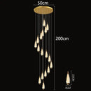 GobekUsa LED Pendant Staircase Chandeliers for Living Room - Modern Indoor Lighting