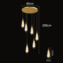 GobekUsa LED Pendant Staircase Chandeliers for Living Room - Modern Indoor Lighting