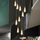 GobekUsa LED Pendant Staircase Chandeliers for Living Room - Modern Indoor Lighting