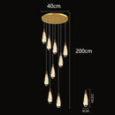 GobekUsa LED Pendant Staircase Chandeliers for Living Room - Modern Indoor Lighting