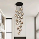 GobekUsa LED Pendant Staircase Chandeliers Hanging Light Indoor Lighting