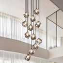 GobekUsa LED Pendant Staircase Chandeliers Hanging Light Indoor Lighting