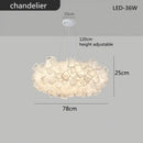 GobekUsa LED Petal Ceiling Chandelier for Living Room, Dimmable Round Bedroom Lamp