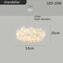 GobekUsa LED Petal Ceiling Chandelier for Living Room, Dimmable Round Bedroom Lamp