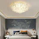 GobekUsa LED Petal Ceiling Chandelier for Living Room, Dimmable Round Bedroom Lamp