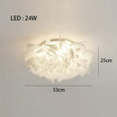 GobekUsa LED Petal Ceiling Chandelier for Living Room, Dimmable Round Bedroom Lamp