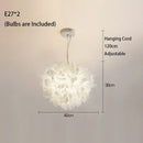 GobekUsa LED Petal Ceiling Chandelier for Living Room, Dimmable Round Bedroom Lamp