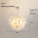 GobekUsa LED Petal Ceiling Chandelier for Living Room, Dimmable Round Bedroom Lamp