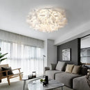 GobekUsa LED Petal Ceiling Chandelier for Living Room, Dimmable Round Bedroom Lamp