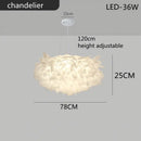 GobekUsa LED Petal Ceiling Chandelier for Living Room, Dimmable Round Bedroom Lamp