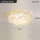 GobekUsa LED Petal Ceiling Chandelier for Living Room, Dimmable Round Bedroom Lamp