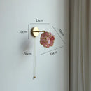 GobekUsa LED Petal Wall Sconce Modern Nordic Style Pull Chain Switch Stair Mirror Light