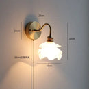 GobekUsa LED Petal Wall Sconce Modern Nordic Style Pull Chain Switch Stair Mirror Light