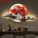 GobekUsa LED Pine Landscape Wall Light for Home Decor
