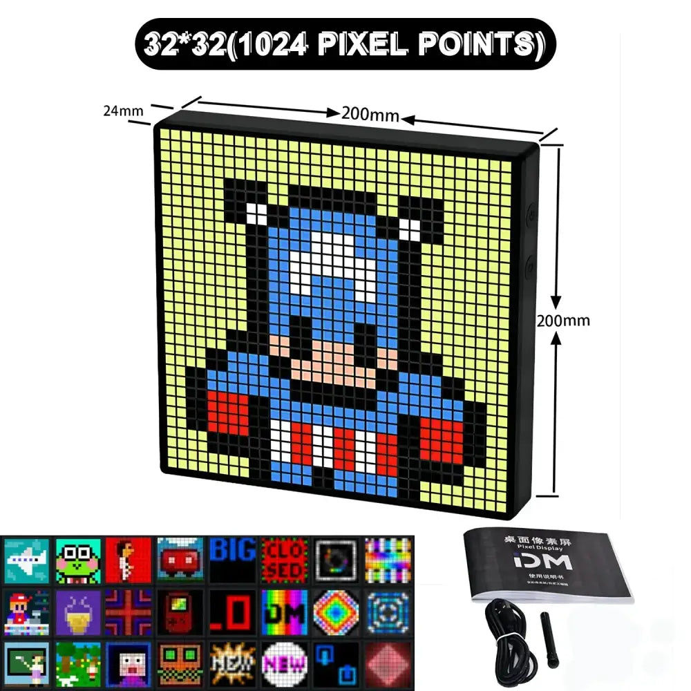 GobekUsa LED Pixel Display: Bluetooth App Control for Gaming Room Decor & Animation Frame, photo 7 of 8
