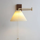GobekUsa LED Pull Chain Wall Lamp - Modern Nordic Sconce for Bedroom & Living Room