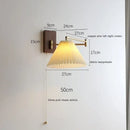 GobekUsa LED Pull Chain Wall Lamp - Modern Nordic Sconce for Bedroom & Living Room