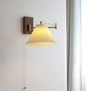 GobekUsa LED Pull Chain Wall Lamp - Modern Nordic Sconce for Bedroom & Living Room