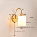 GobekUsa LED Pull Chain Wall Lights for Bedroom Decor