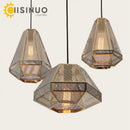 GobekUsa LED Pyramid Pendant Lamp: Modern Diamond Drop Light for Bedroom & Restaurant