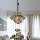 GobekUsa LED Pyramid Pendant Lamp: Modern Diamond Drop Light for Bedroom & Restaurant