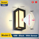 GobekUsa LED Radar Induction Wall Lamp for Hotel Garden, Modern Balcony Lights