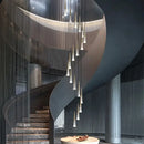 GobekUsa LED Rain Drop Chandelier Staircase Pendant Light Fixture Modern Nordic Design
