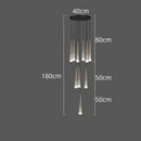 GobekUsa LED Rain Drop Chandelier Staircase Pendant Light - Nordic Design Island Hanging Lamp