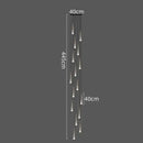 GobekUsa LED Rain Drop Chandelier Staircase Pendant Light - Nordic Design Island Hanging Lamp