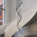 GobekUsa LED Rain Drop Chandelier Staircase Pendant Light - Nordic Design Island Hanging Lamp